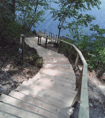 Deck Steps Bella Vista to Lake